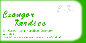 csongor kardics business card